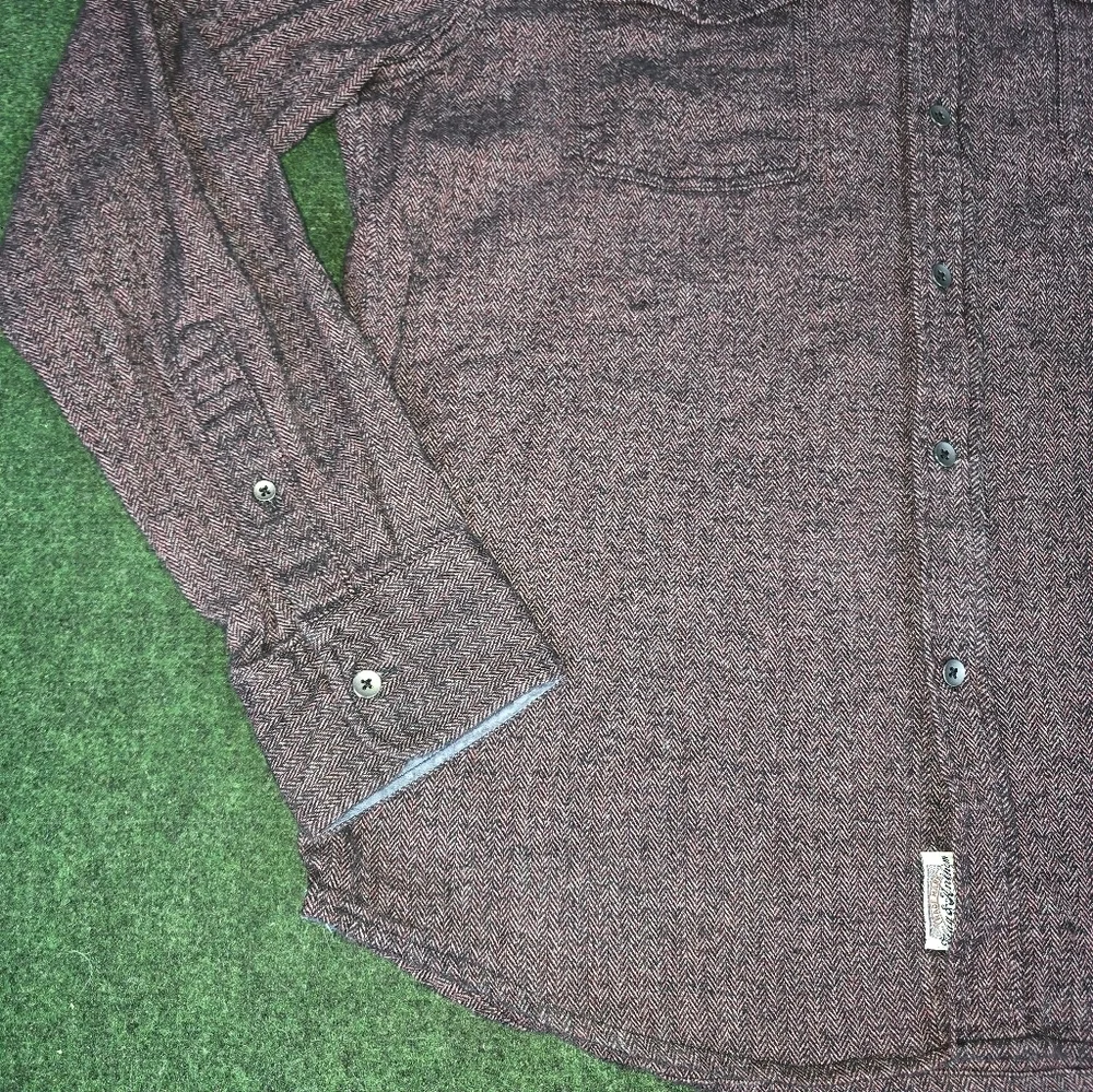 Flag & Anthem | 98% Cotton Micro Herringbone Button Down Casual Mens Shirt - Picture 13 of 15